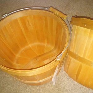 2 new bushel baskets new from Michaels with handles